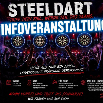 Die Dart-Reise beim SV Gescher beginnt! 🎯
Du hast Lust auf Darts oder möchtest den Sport einfach einmal kennenlernen?...