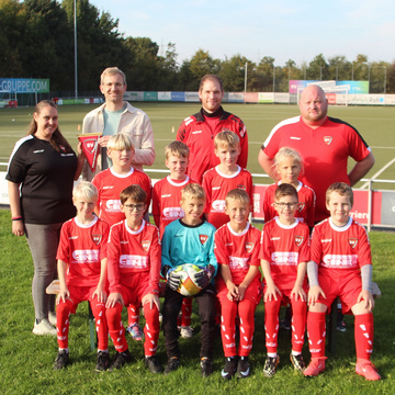 ***Nachhaltig engagiert: Hubert Eing Kunststoffverwertung GmbH unterstützt die E2 des SV Gescher***

Große Freude bei...