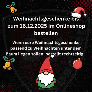 ***Wichtige Info***
Weihnachtsgeschenke können im Onlineshop bis zum 16.12. bestellt werden. Bestellt rechtzeitig damit...