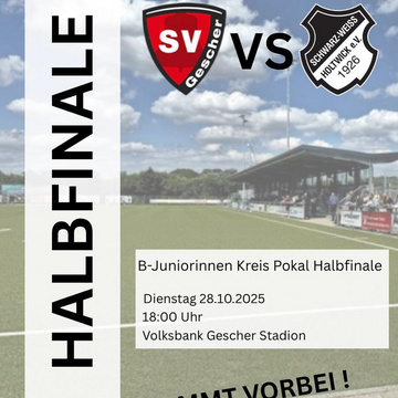 ***Halbfinale B-Juniorinnen***

Unsere B-Juniorinnen stehen im Halbfinale und treffen nächsten Dienstag auf die...
