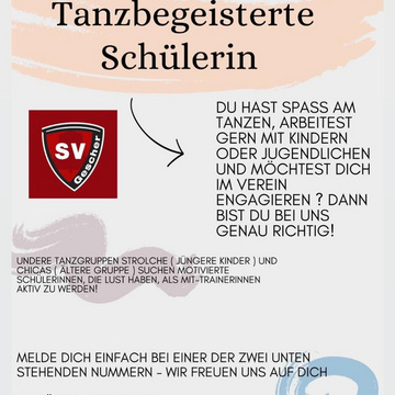 Wir suchen tanzbegeisterte Schülerinnen. 💃🏼🕺🏽

#svgescher #gescher