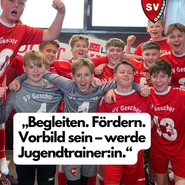 TRAINER*INNEN GESUCHT
JUGENDFUSSBALL BEIM SV GESCHER ⚽
Der SV Gescher steht für engagierte und erfolgreiche...